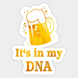 Beer is in my DNA Funny Genetics Beer Lover Sticker